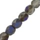 Czech Fire polished faceted glass beads 4mm Crystal azuro full matted